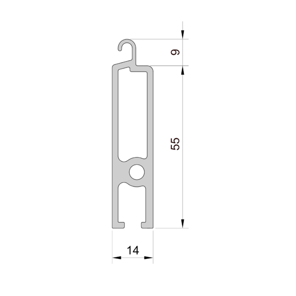 Aluminium-Endstab mit Verstärkung